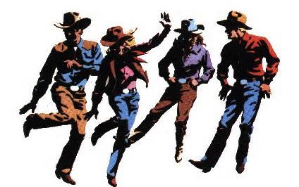 Stylized Image of Dancing Cowpoke